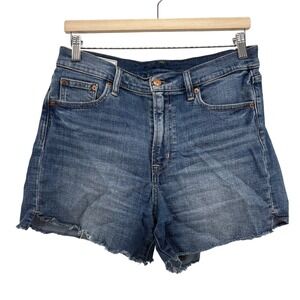 Gap Denim Shorts Womens 30 10R Blue High Rise 4" Short Raw Hem Stretch Cut Off